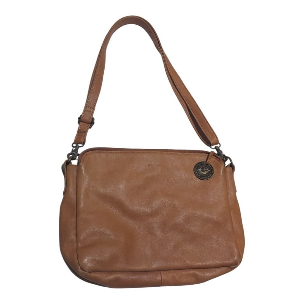 Minooy The Bali Three Layer Crossbody Shoulder‎ & Clutch Bag Brown Stains